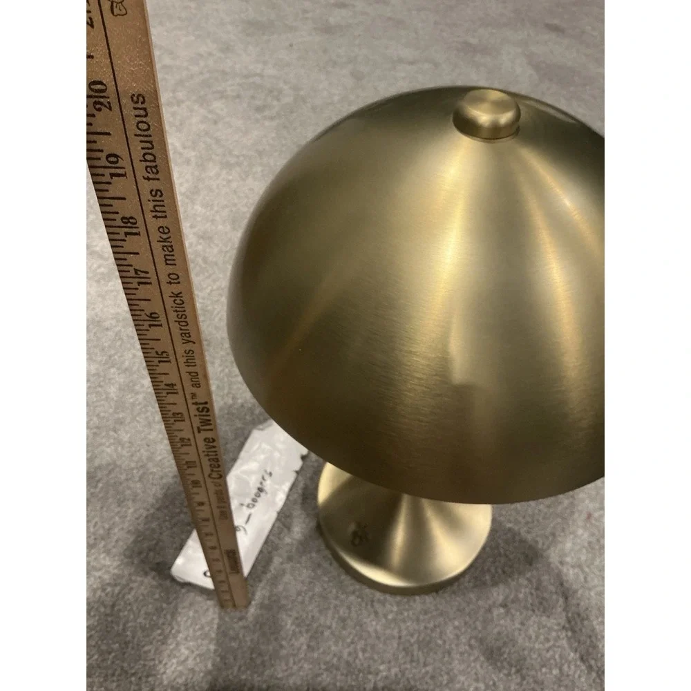 Modern Dome Touch Table Lamp Brass Decorative Accent Light 18in Home Office Home